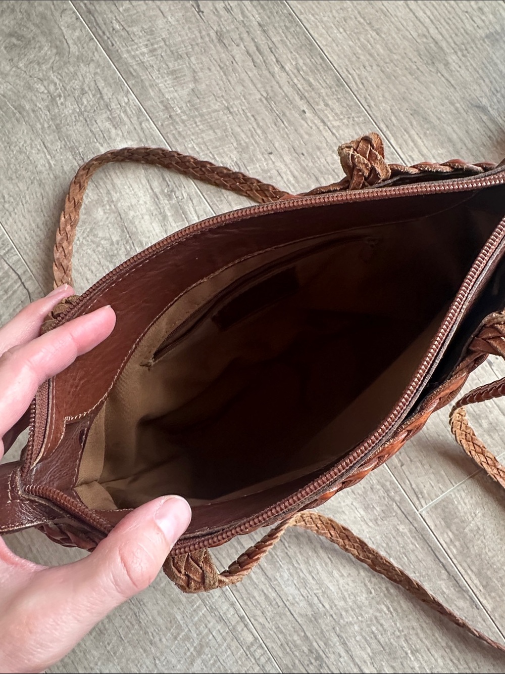 Vintage Ellepi Leather Woven Purse - Picture 5 of 8
